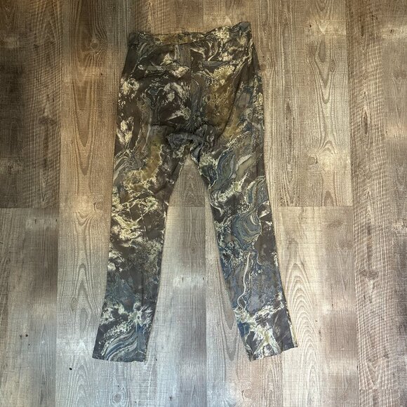 Emerson Fry Fold Pants 100% Viscose Marble Print Women's Size 28 x 30" - Picture 2 of 14
